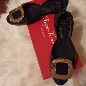 Roger Vivier Ballerine Chips Patent d'Orsay Flat